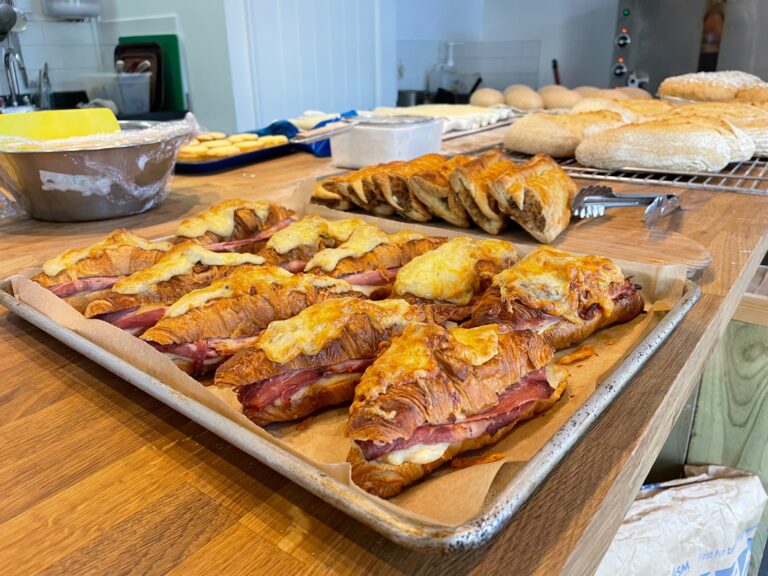 Breakfast pastries at Saveurs Bakery